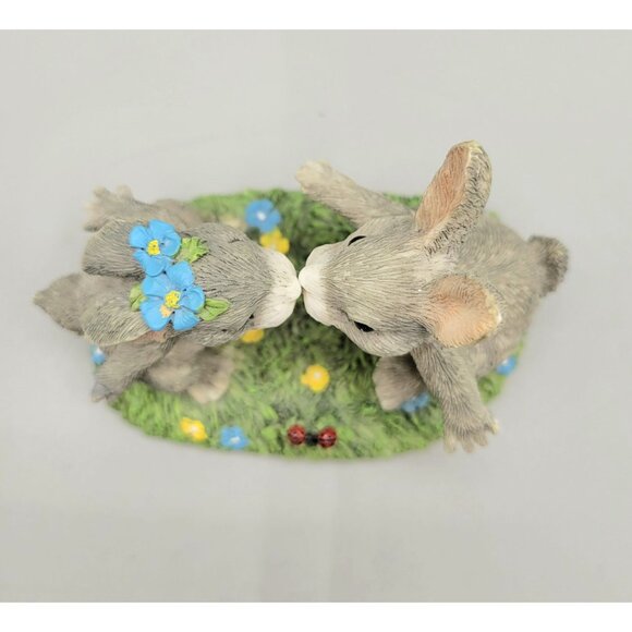 Charming Tails Love Blooms Figurine Bunnies Ltd Edition 87/862 Silvestri AS IS - Picture 5 of 7